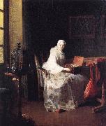 jean-Baptiste-Simeon Chardin The Canary oil on canvas